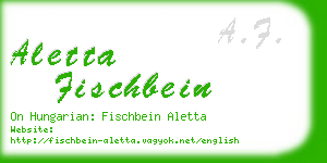 aletta fischbein business card